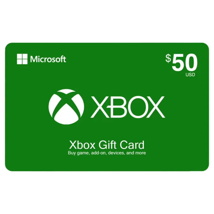 Xbox Gift Card - $50 Value - Gaming and Entertainment Credit